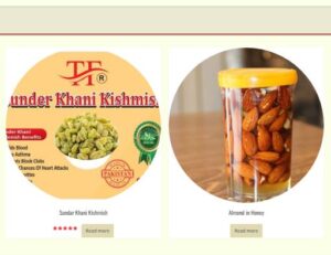 An E-Store For a Brand Selling Dry Fruits