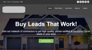 Business Website that sell Home Improvement Leads in the USA